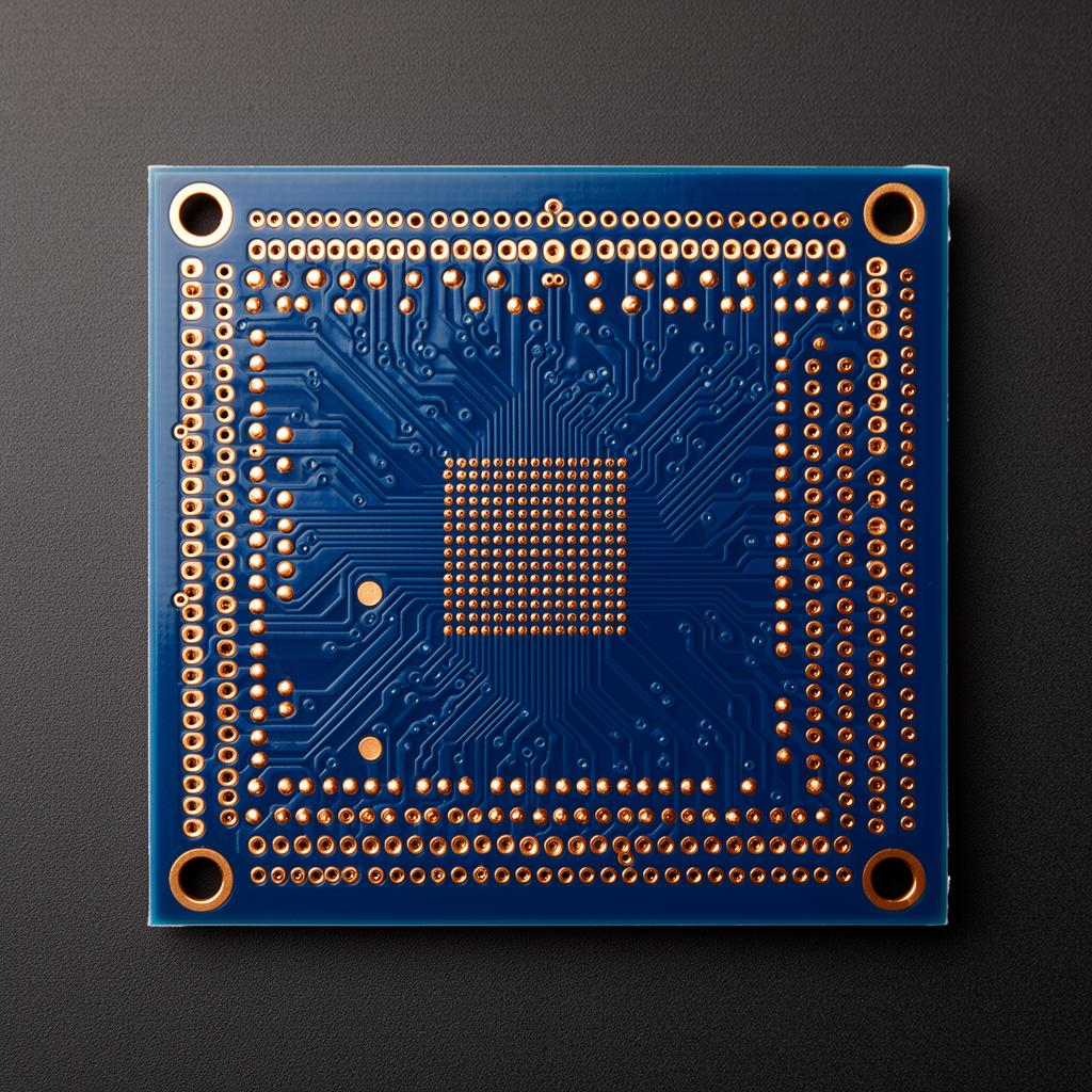8-layer blue rigid PCB with BGA pads